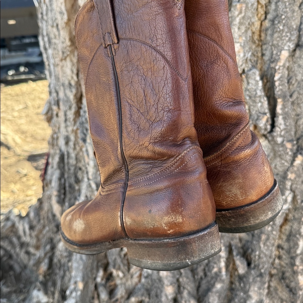 Dan post vintage 9D boots pull on leather distressed - Picture 4 of 5